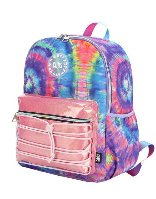 Blue and Purple tie dye High School Backpack