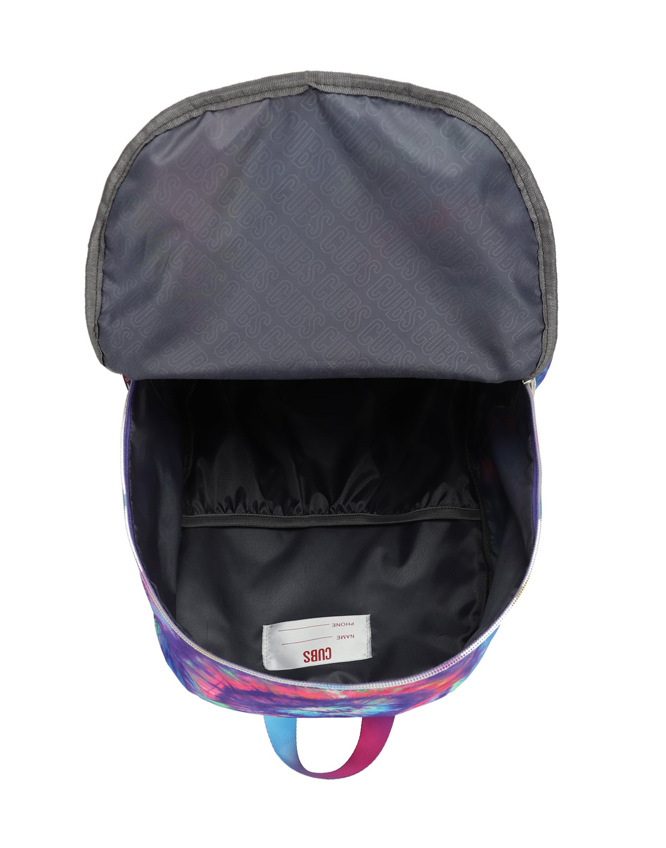 Blue and Purple tie dye High School Backpack