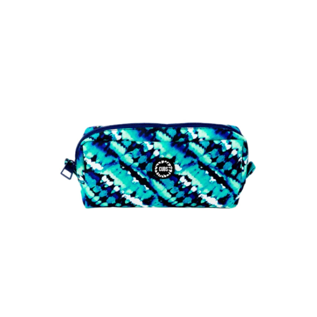 Water Color Turquoise Tie Dye Pencil Case