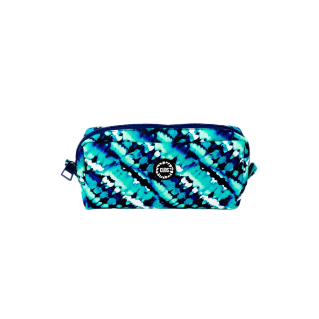 Water Color Turquoise Tie Dye Pencil Case