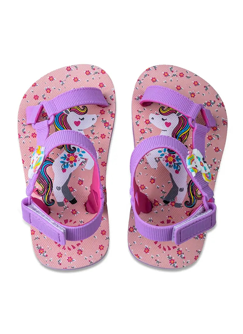 Sling Sandal Junior Girls Unicorn Baby Rose
