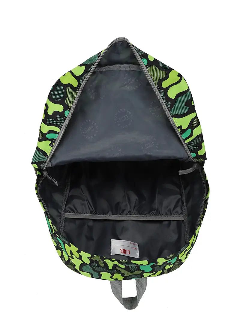 Neon Green Camo Junior Student Backpack
