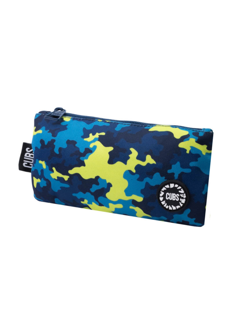 Camouflage blue Pencil case Big & Basic