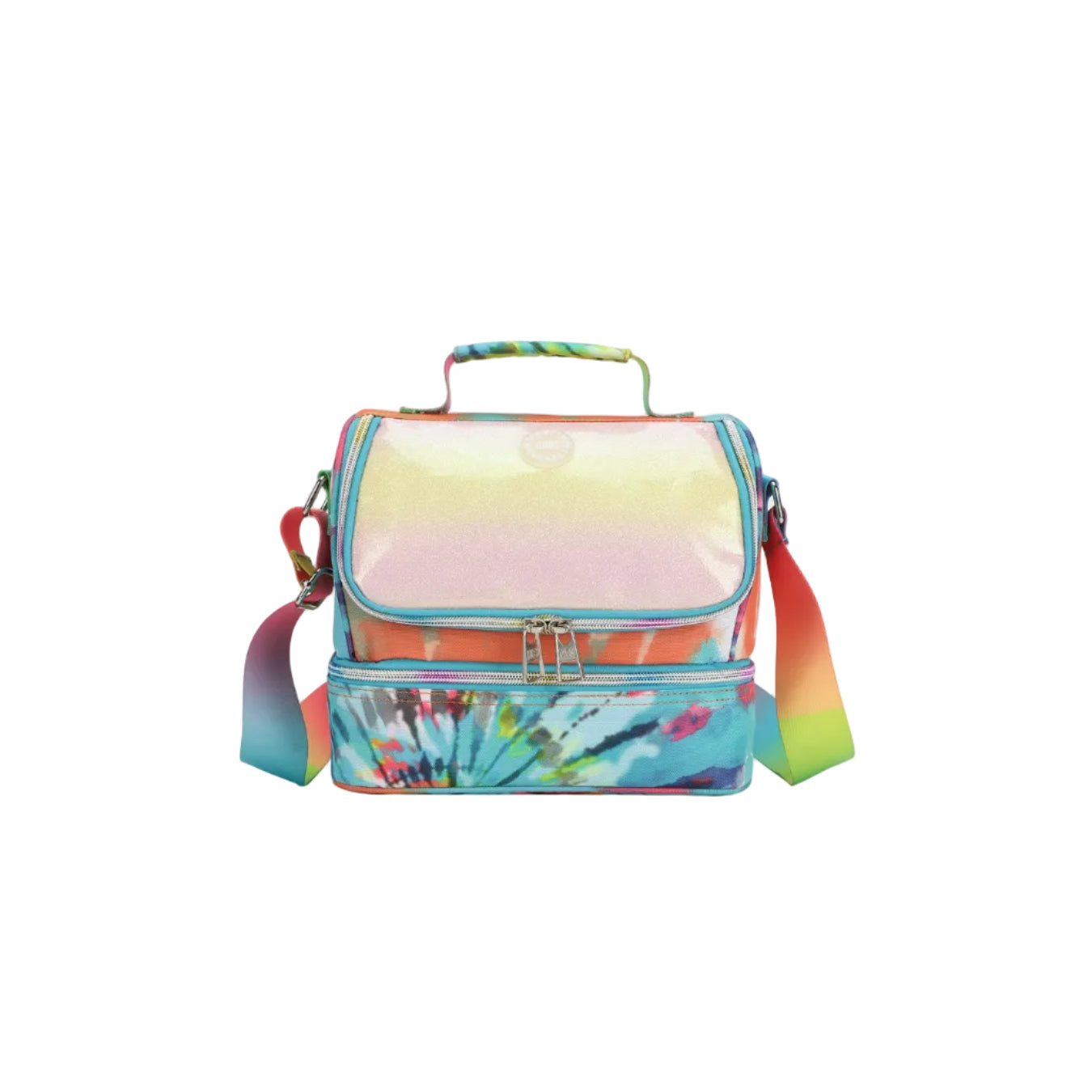 Green and Yellow tie dye High School Lunch Bag