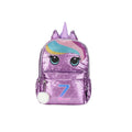Cute purple Unicorn junior student sequin backpack with Letter Z