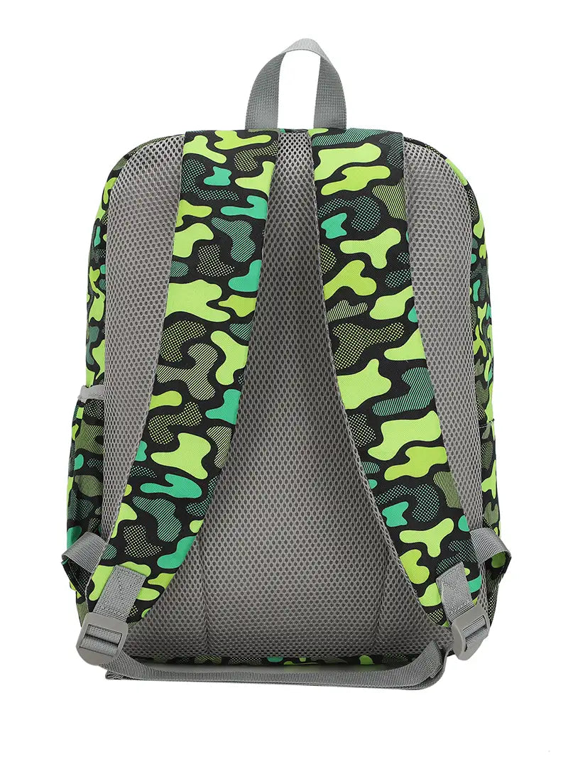 Neon Green Camo Junior Student Backpack