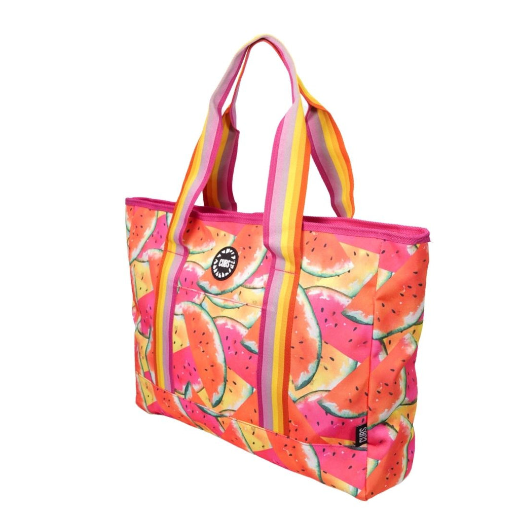 Watermelons all over women Single Face tote bag