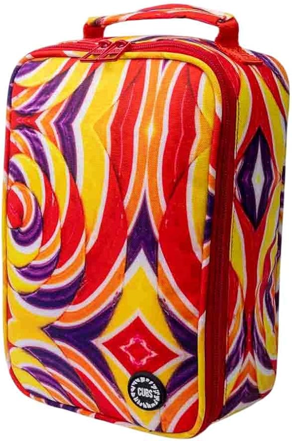 Purple & Red Candy Cane Lunch bag Big & Basic
