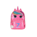 Cute Hot Pink Unicorn junior student sequin backpack with Letter Z