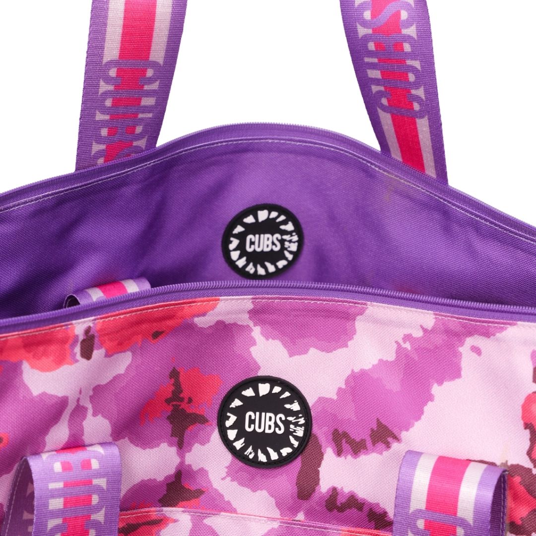 Purple Plain & Tie Dye women Double Face tote bag