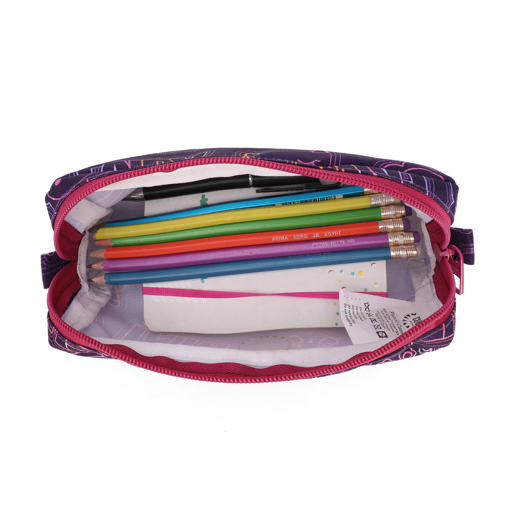 Doodle Purple Junior Student Pencil case
