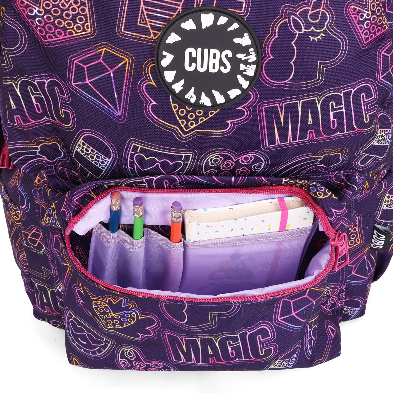 Doodle Purple Junior Student BackPack