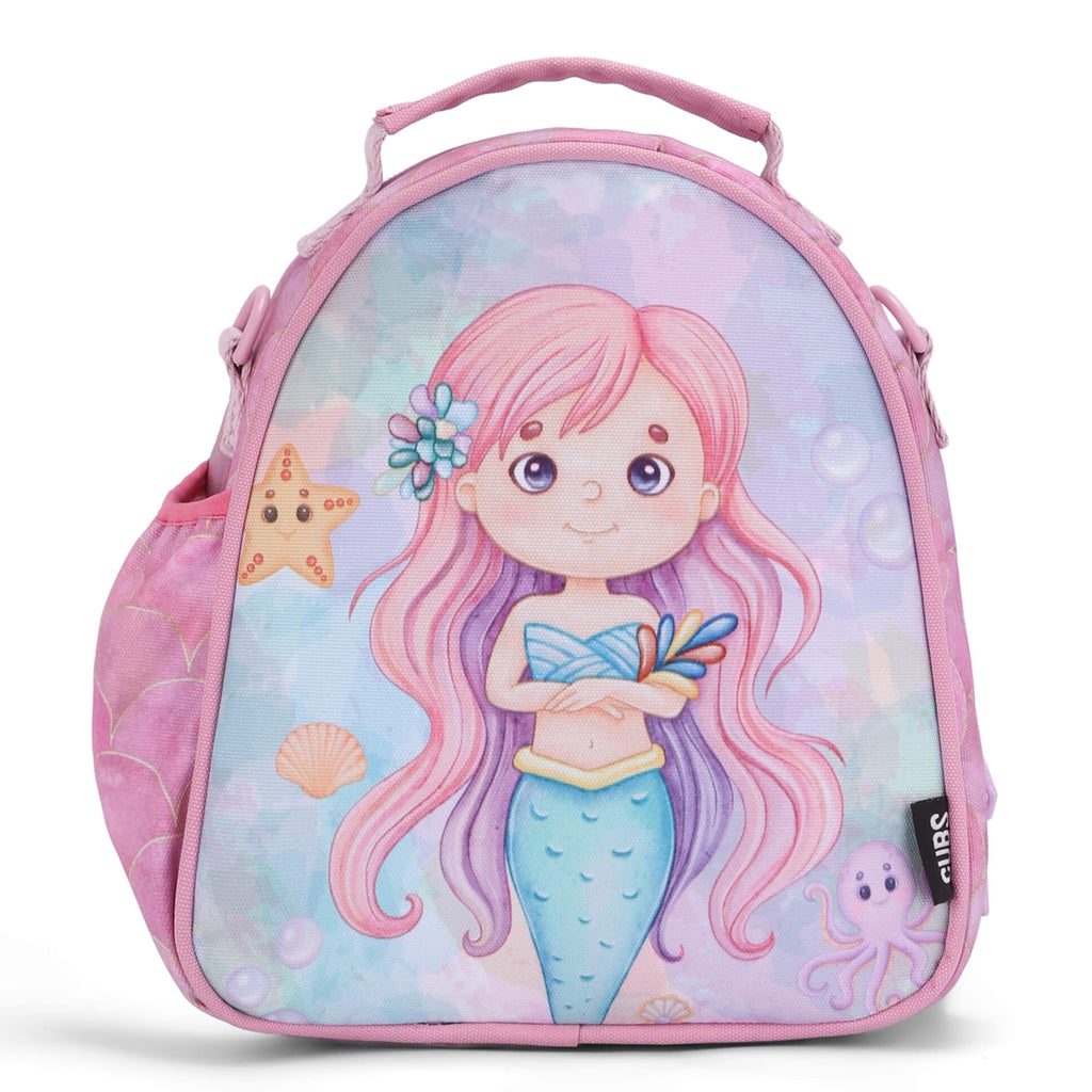 Mermaid Purple Hair Lunch Backpack