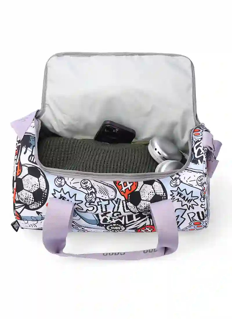 Grey Sports Medium Duffel Bag