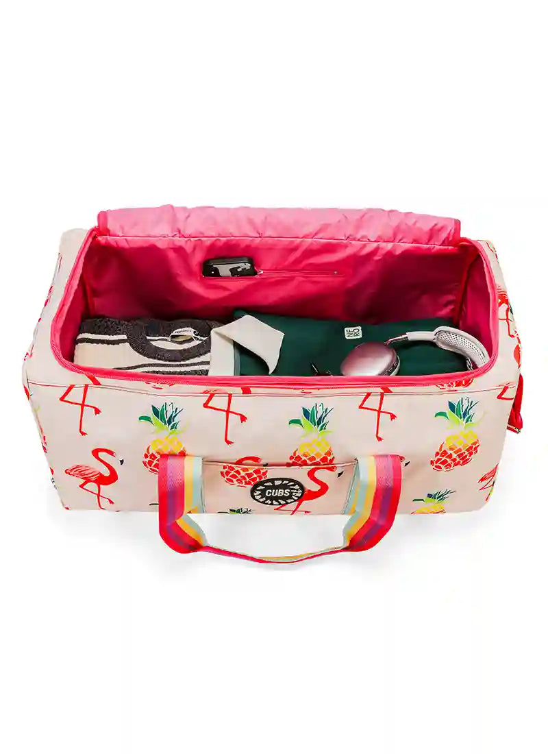Peachy Flamingos  Weekender Duffel Bag