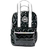 Shiny Black High School Backpack
