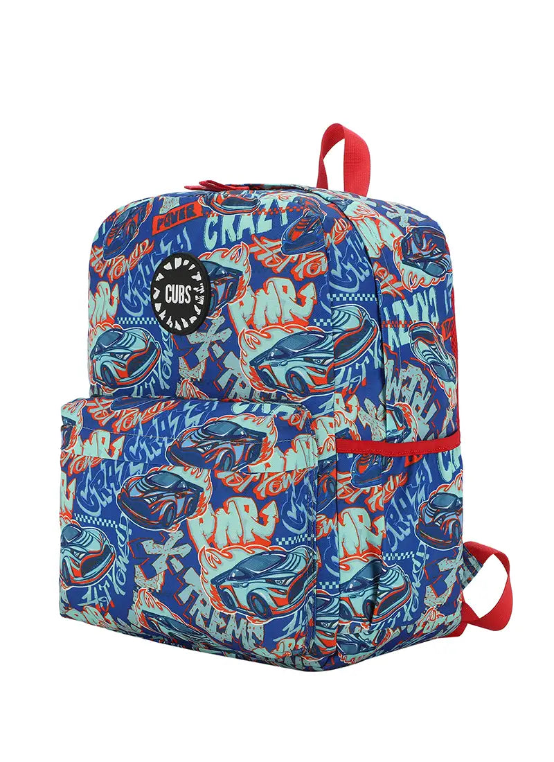 Car Flames Junior Student Backpack