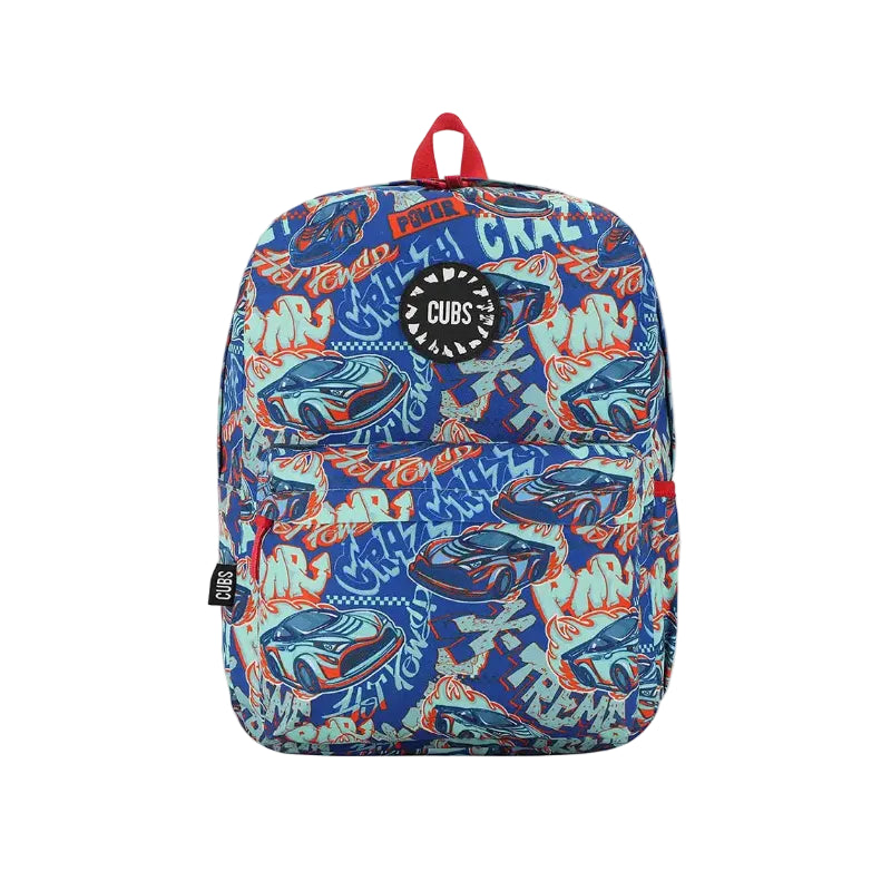 Car Flames Junior Student Backpack
