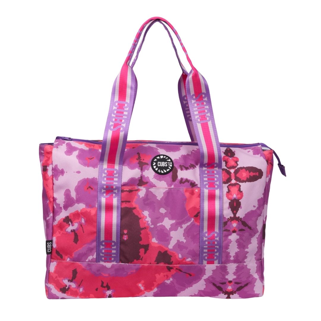 Purple Plain & Tie Dye women Double Face tote bag