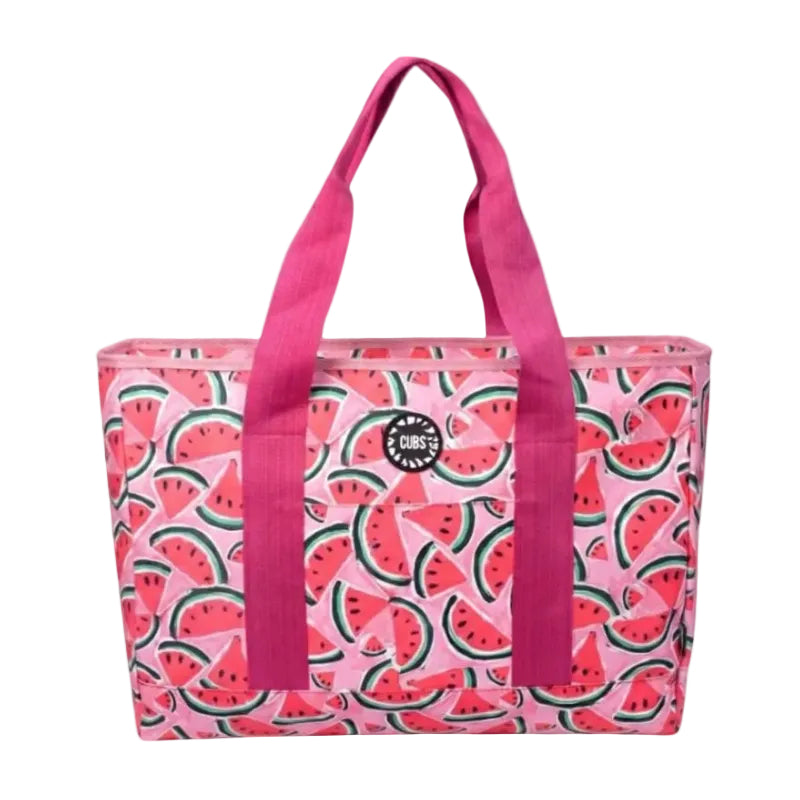 Madly in love with pink watermelons women Single Face tote bag