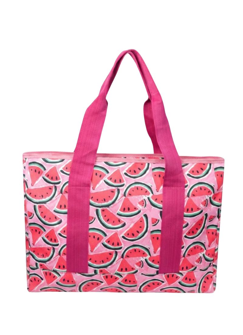 Madly in love with pink watermelons women Single Face tote bag