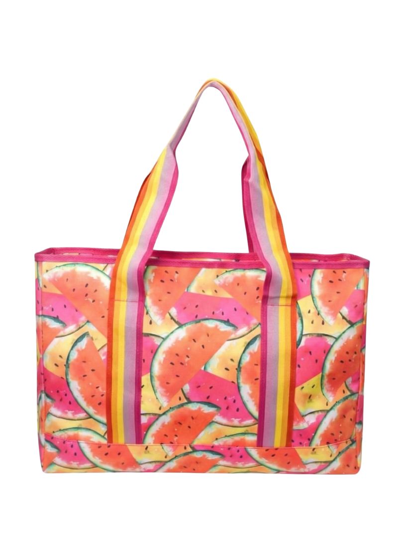 Watermelons all over women Single Face tote bag