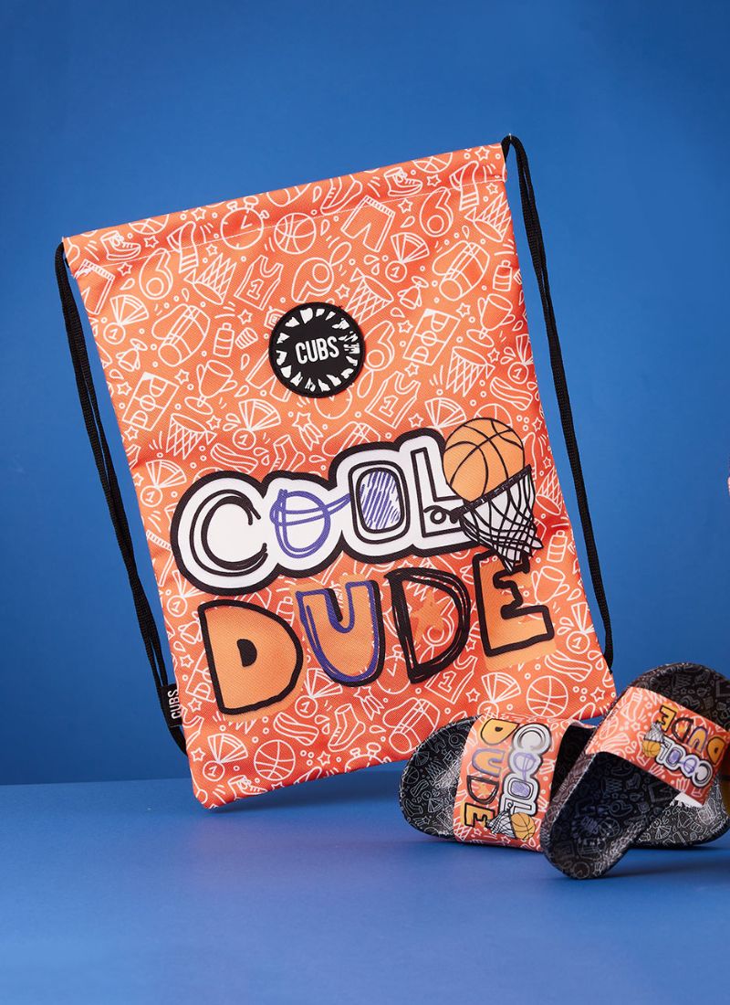 Cool Dude Basketball Black String Bag