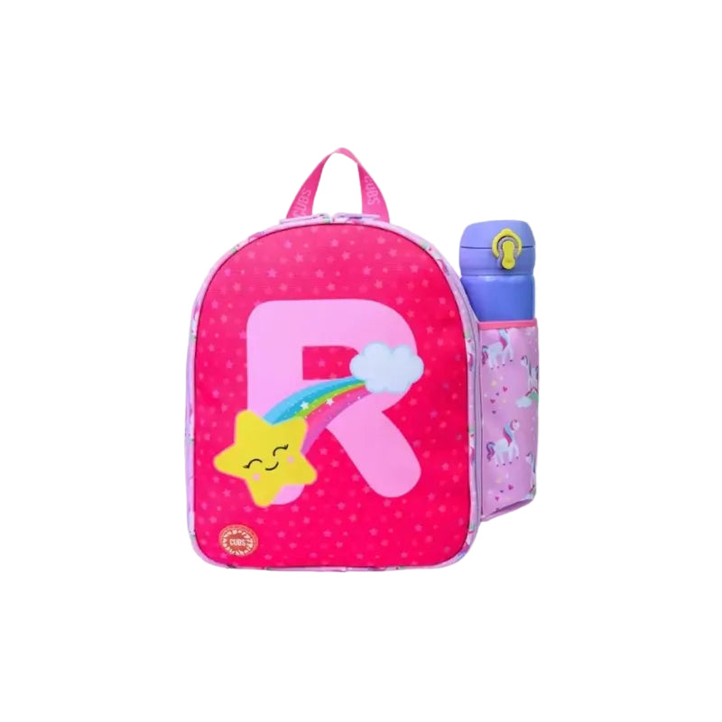 Pink Unicorn Letter R Nursery Lunch Backpack