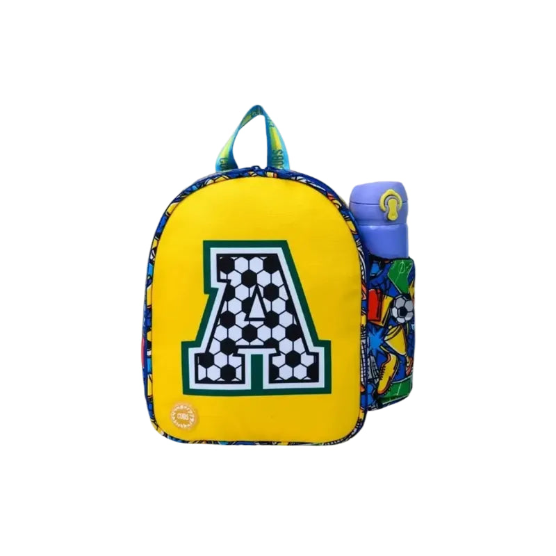 Football Fan letter A Nursery Lunch Backpack