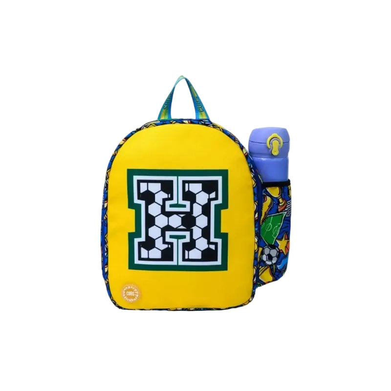 Football Fan letter H Nursery Lunch Backpack