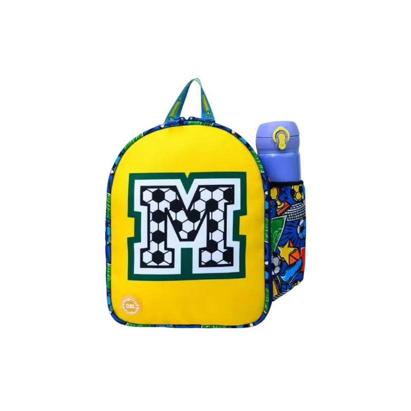 Football Fan letter M Nursery Lunch Backpack