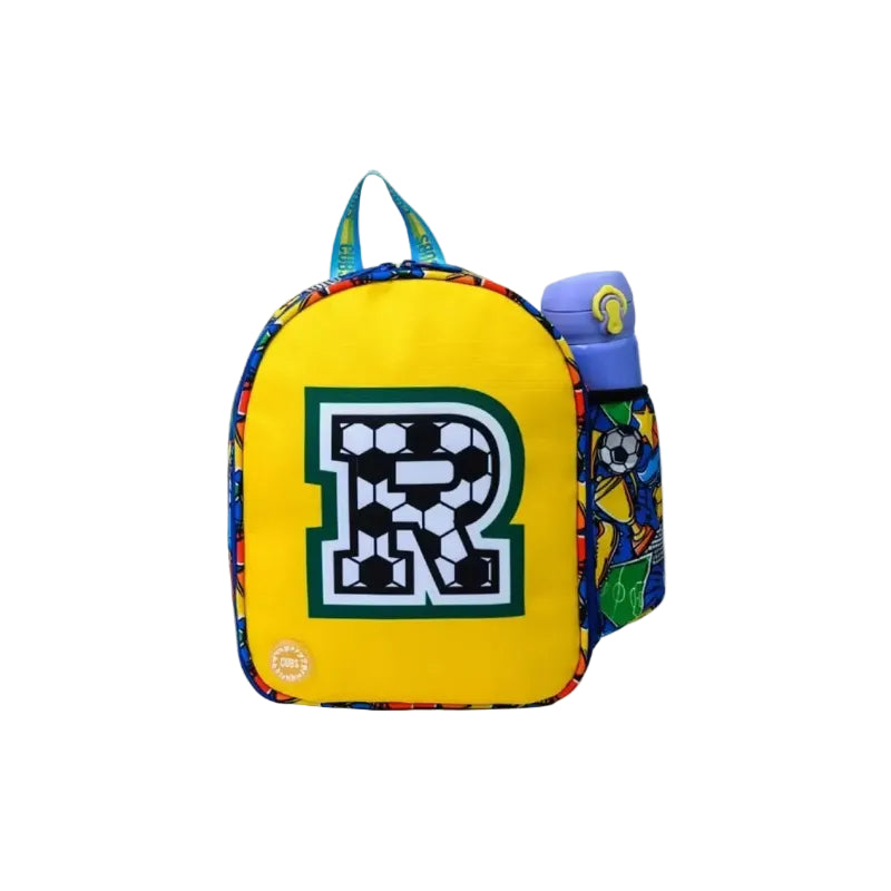 Football Fan letter R Nursery Lunch Backpack