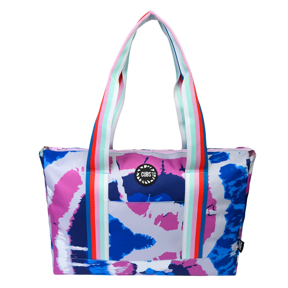 Blue Tie Dye Splashing Paint Double Face Tote Bag