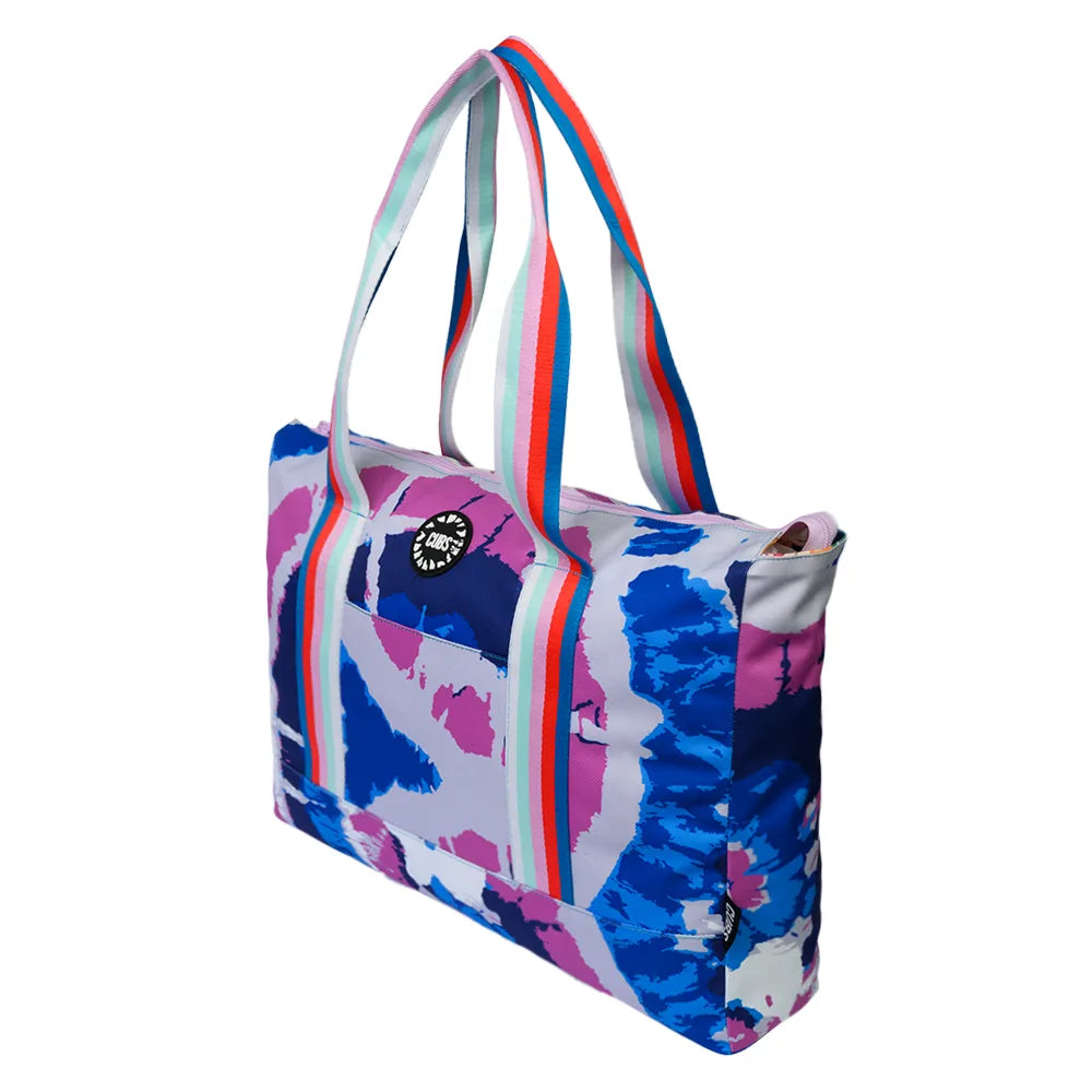 Blue Tie Dye Splashing Paint Double Face Tote Bag