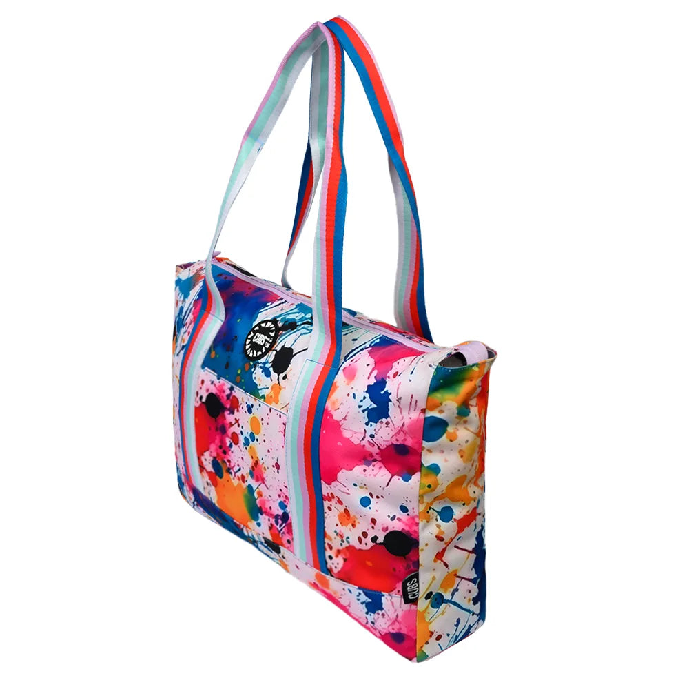 Blue Tie Dye Splashing Paint Double Face Tote Bag