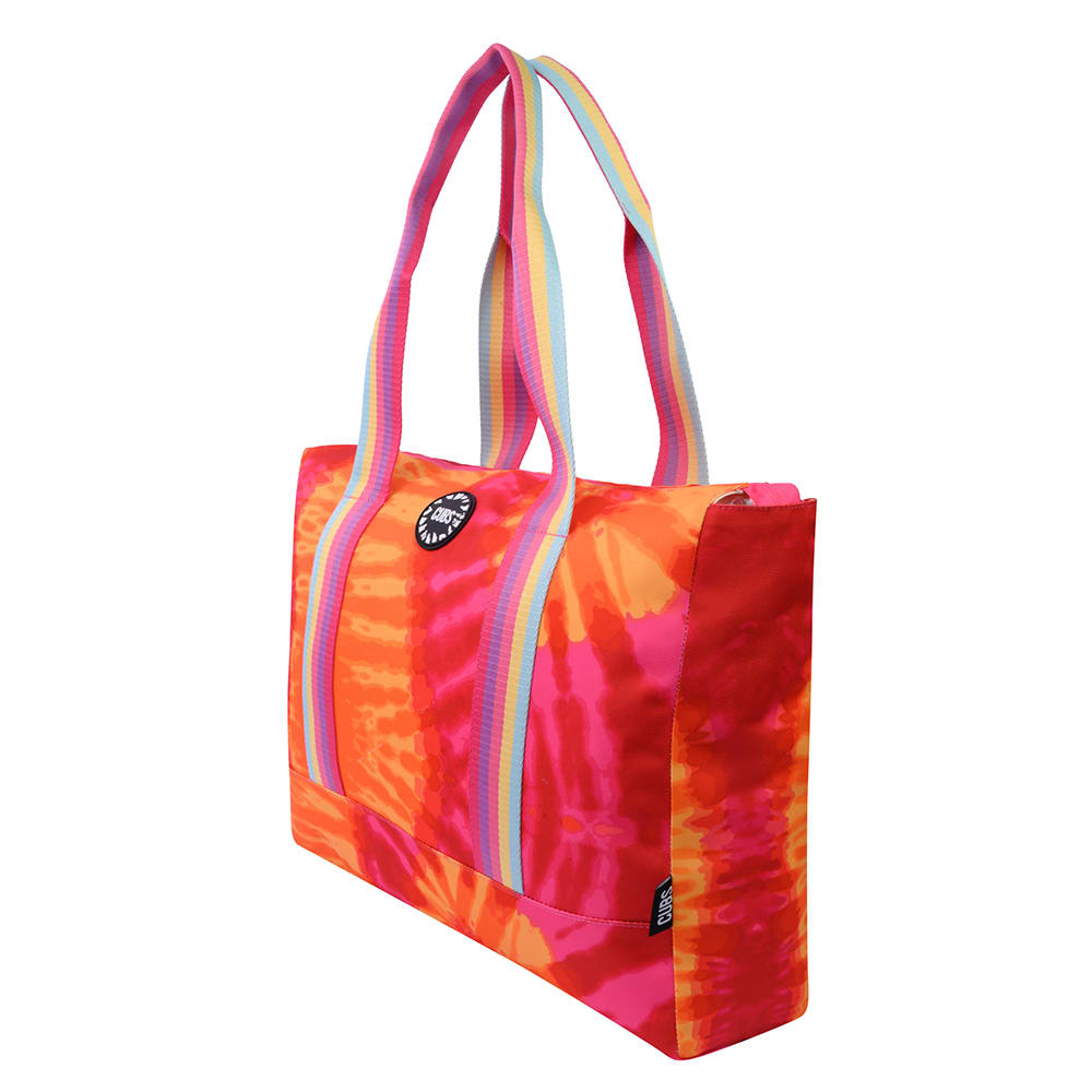Peachy Flamingos & Tie Dye Tote