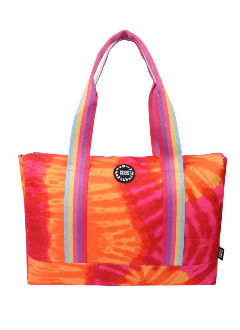 Peachy Flamingos & Tie Dye Tote