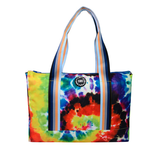 Always Tanned Tie Dye Black Double Face Tote Bag