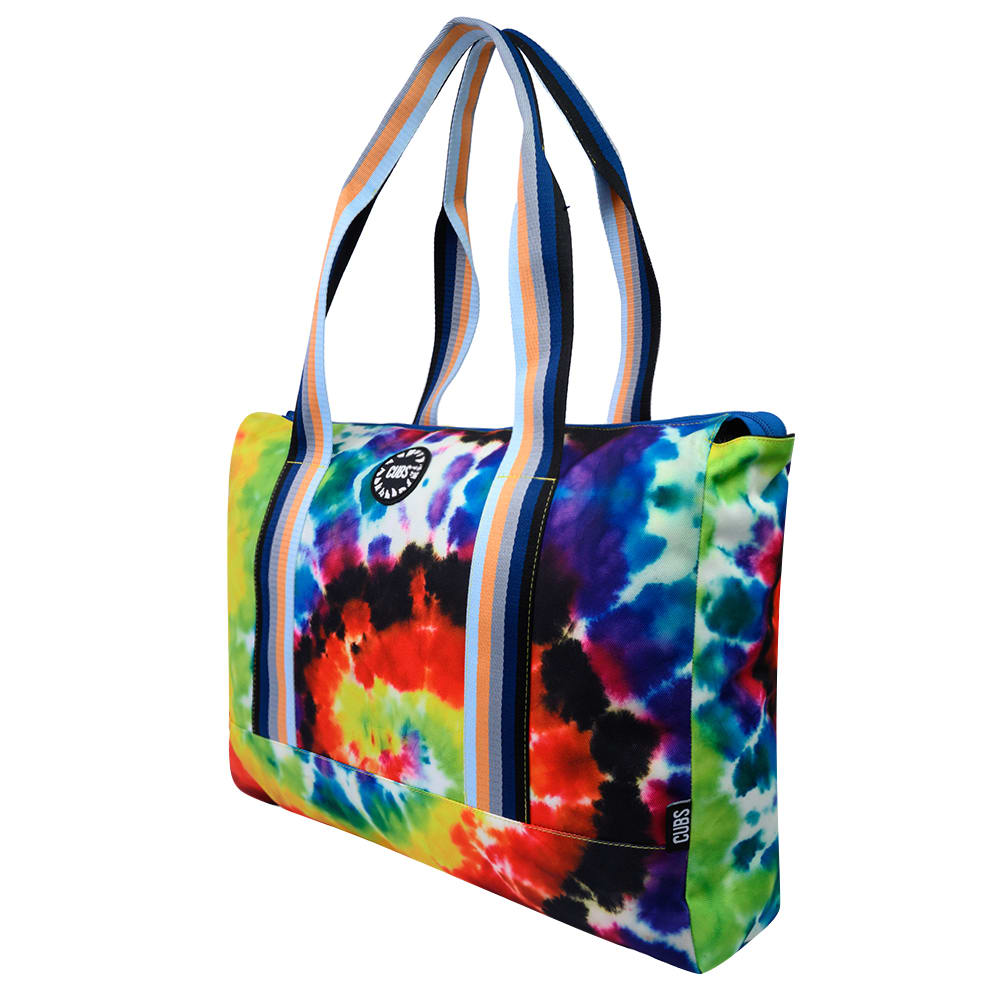 Always Tanned Tie Dye Black Double Face Tote Bag