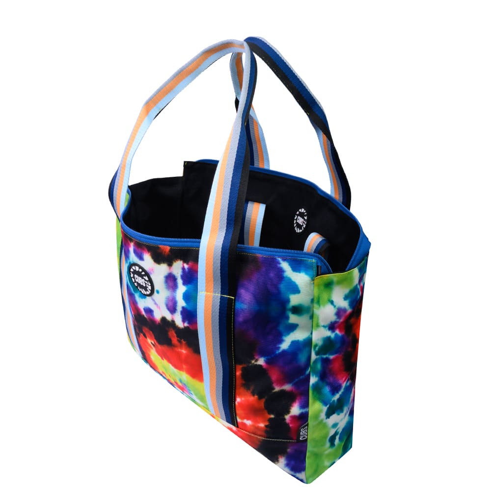Always Tanned Tie Dye Black Double Face Tote Bag