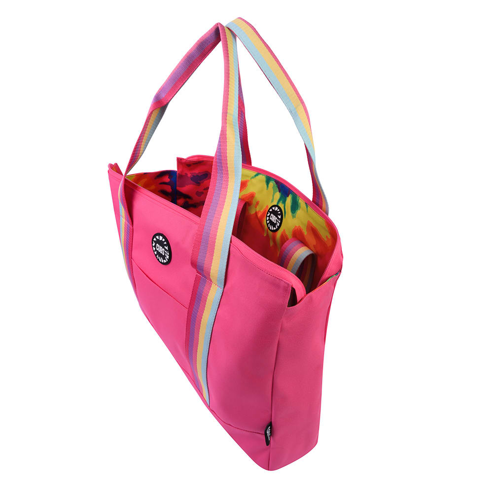 Fuchia Tie Dye Double Face Tote Bag