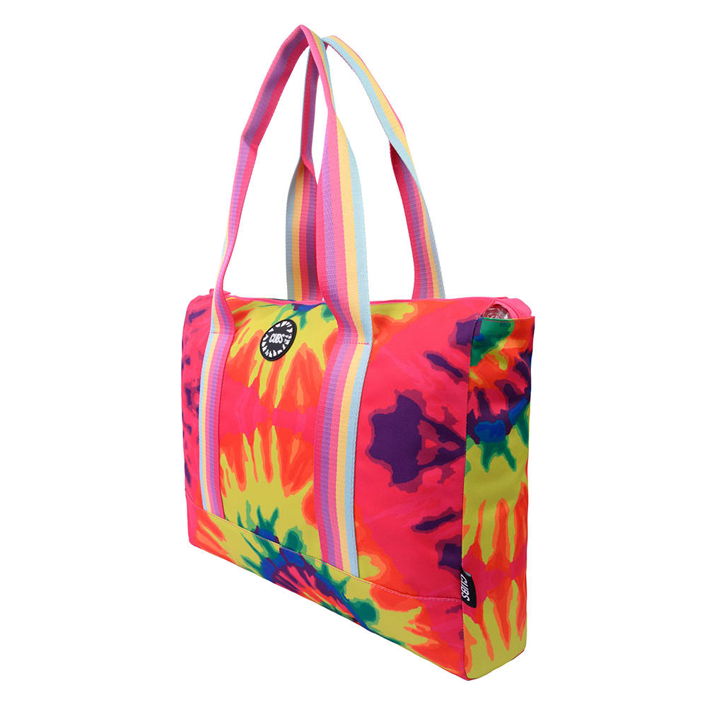 Fuchia Tie Dye Double Face Tote Bag