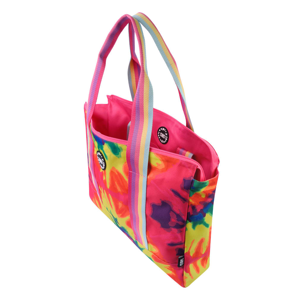Fuchia Tie Dye Double Face Tote Bag