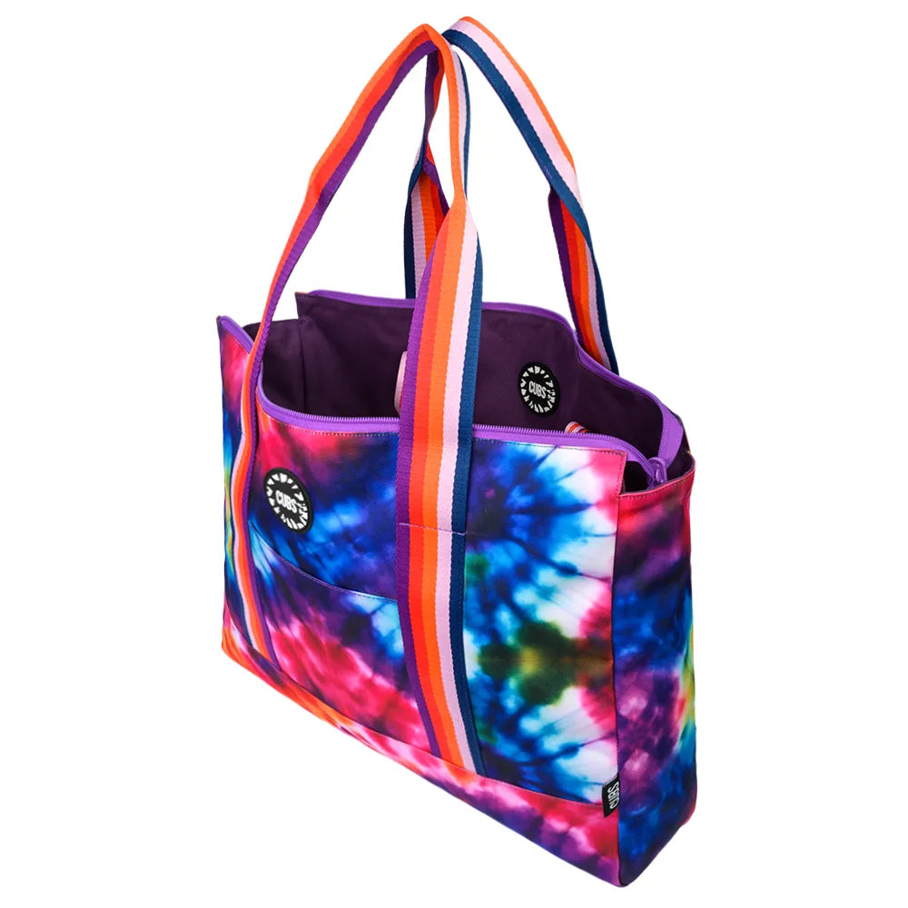 Deep Purple Tie Dye & Very Purple Double Face Tote Bag