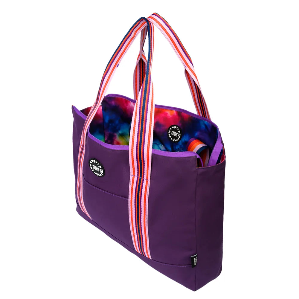 Deep Purple Tie Dye & Very Purple Double Face Tote Bag