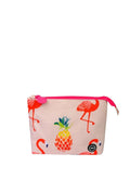 Peachy Flamingos Medium Pouch