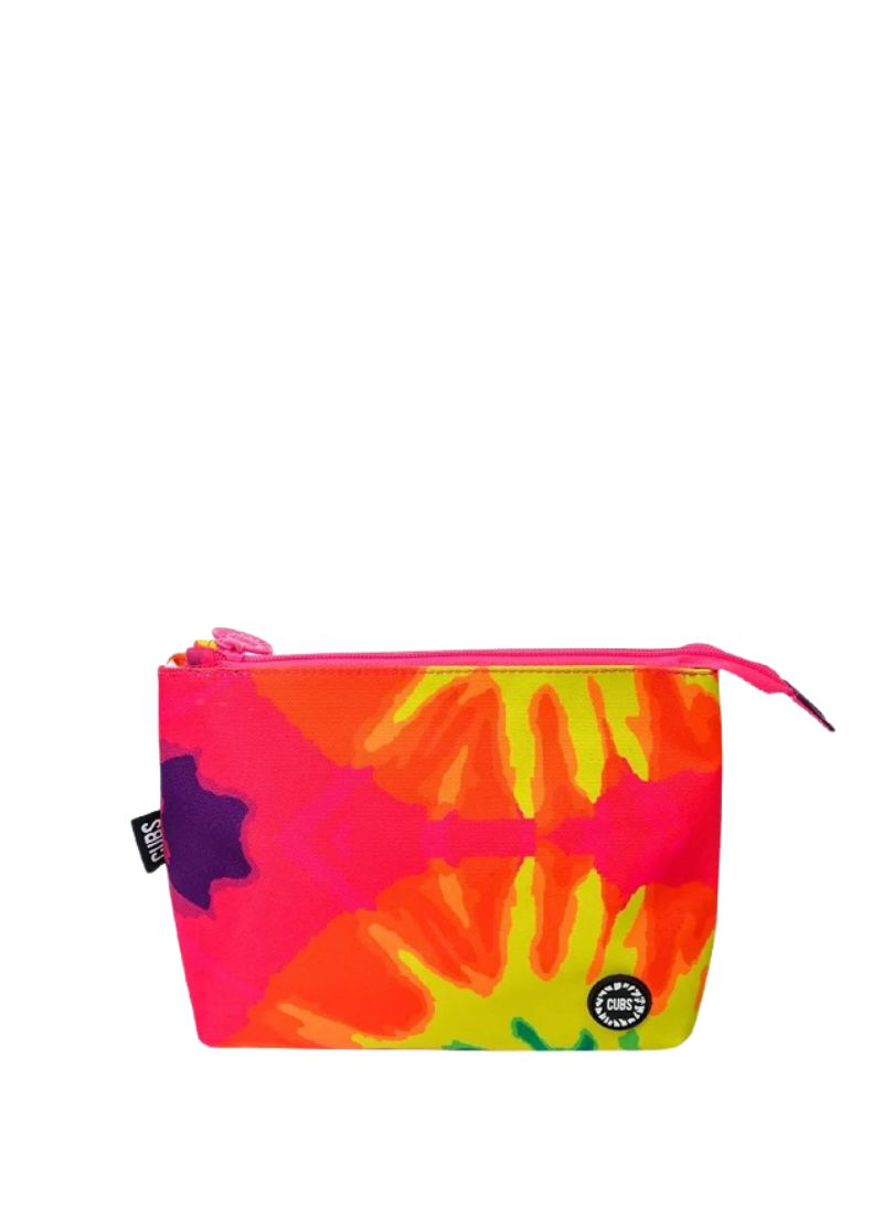 Fuchia Tie Dye Medium Pouch