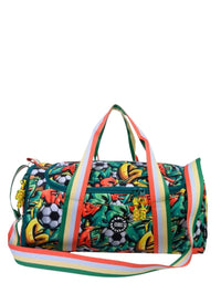 Football Graffiti Large Duffel One Side Pocket