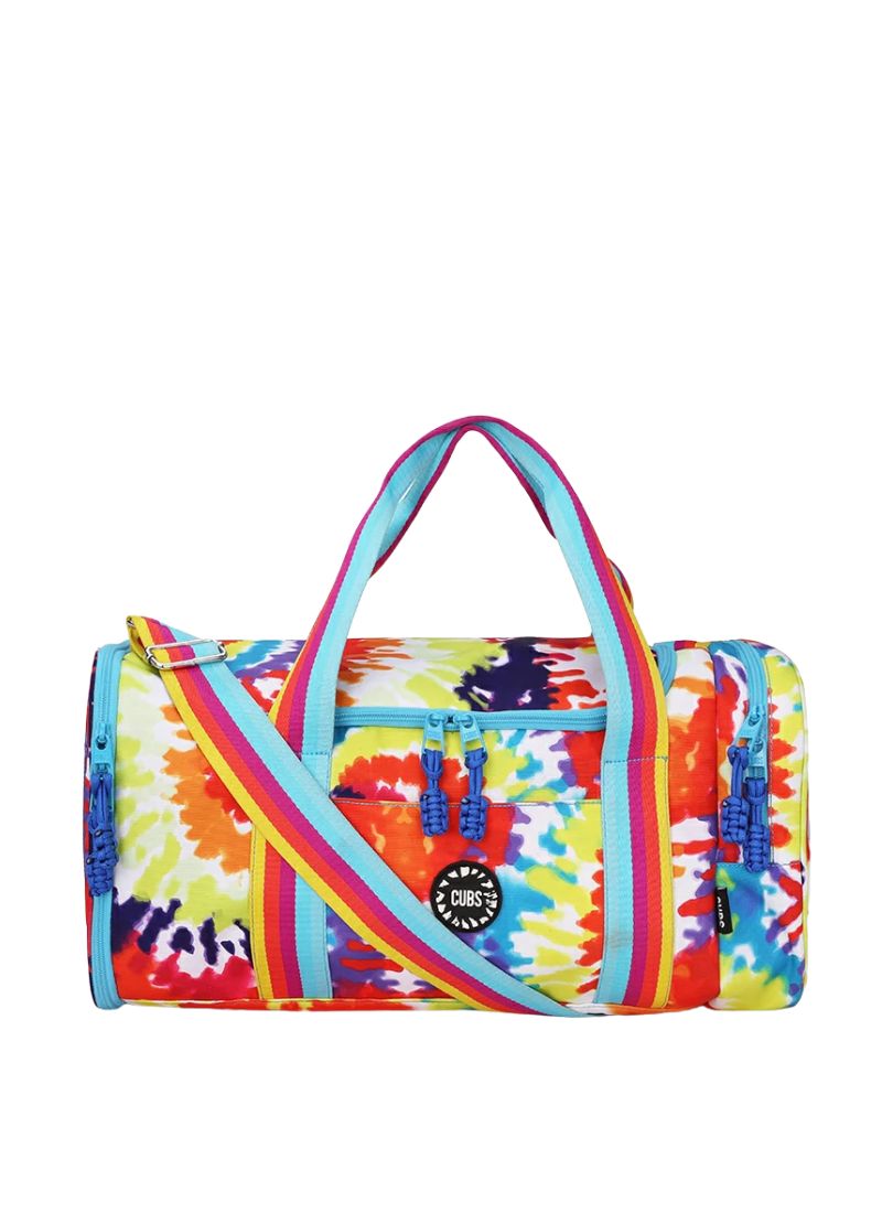 Happy Tie Dye two side Pocket Large Duffel bag