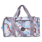 Baby Blue Tie Dye Two Side Pocket Large Duffel Bag